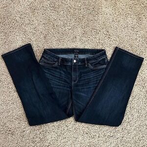 White House Black Market Women's Size 10 Dark Wash Jeans with good stretch.